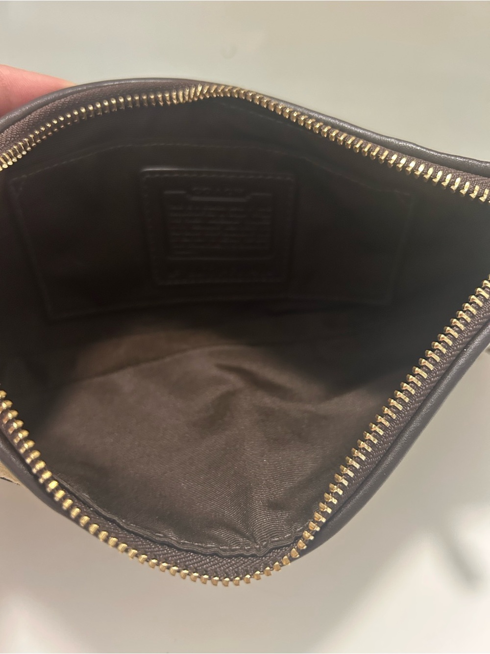 2009 Coach Metallic Patchwork Mini Shoulder Bag in Tan and Gold - Picture 4 of 5
